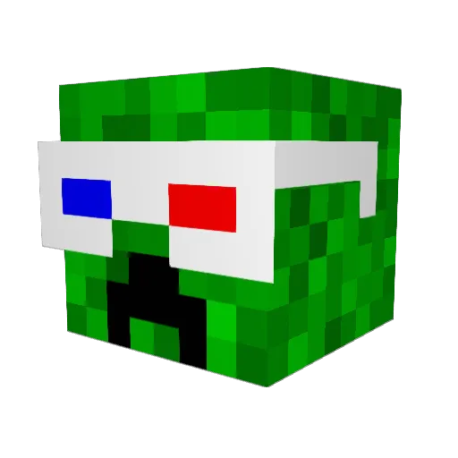 J4all Minecraft avatar head, 3D render
