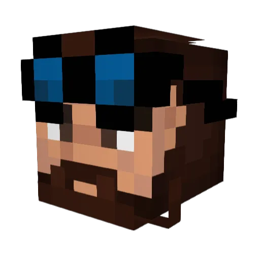 J4hg Minecraft avatar head, 3D render