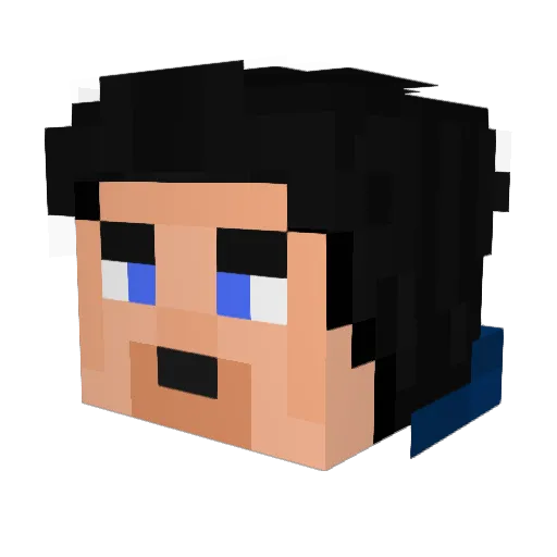 J4k8b Minecraft avatar head, 3D render