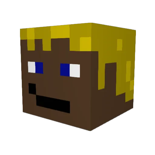J4kePT Minecraft avatar head, 3D render