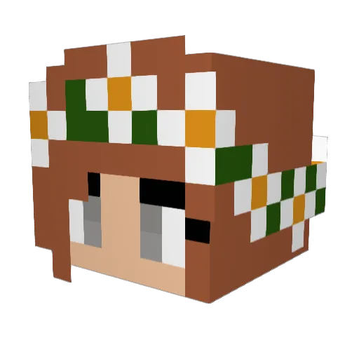 J4n4 Minecraft avatar head, 3D render