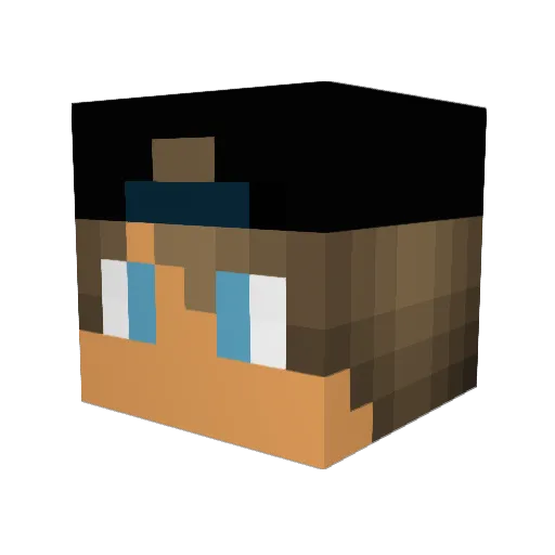 J4stinGHG Minecraft avatar head, 3D render