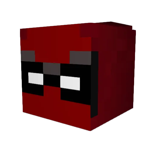 J4wnly Minecraft avatar head, 3D render
