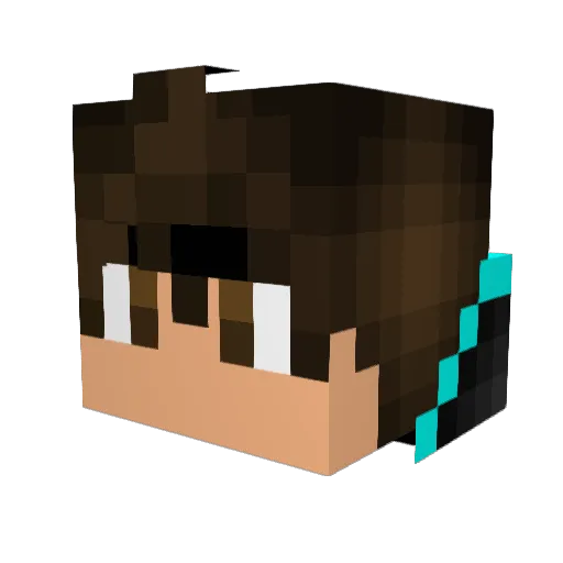 J5T0RM Minecraft avatar head, 3D render