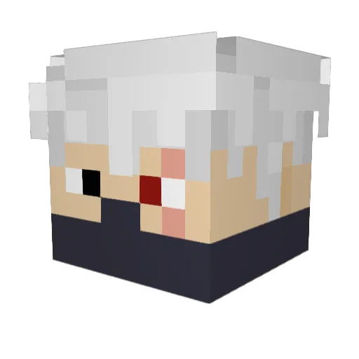 J6lc Minecraft avatar head, 3D render