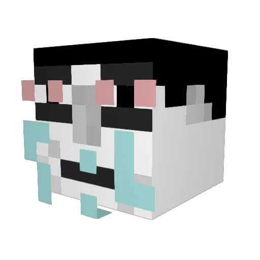 J8C00B Minecraft avatar head, 3D render