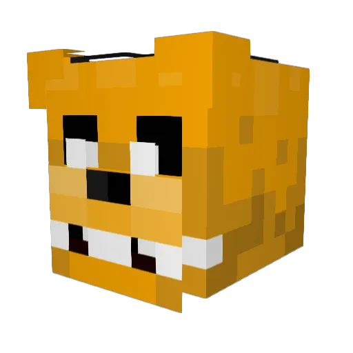 J8SH_04 Minecraft avatar head, 3D render