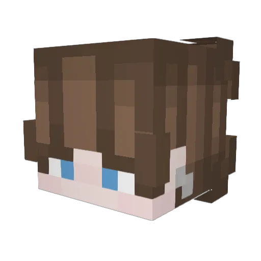 J8di Minecraft avatar head, 3D render