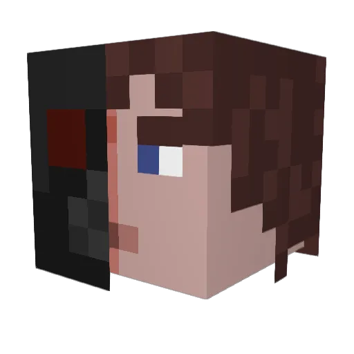 J90RaF Minecraft avatar head, 3D render