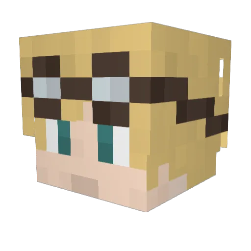 JA5689 Minecraft avatar head, 3D render