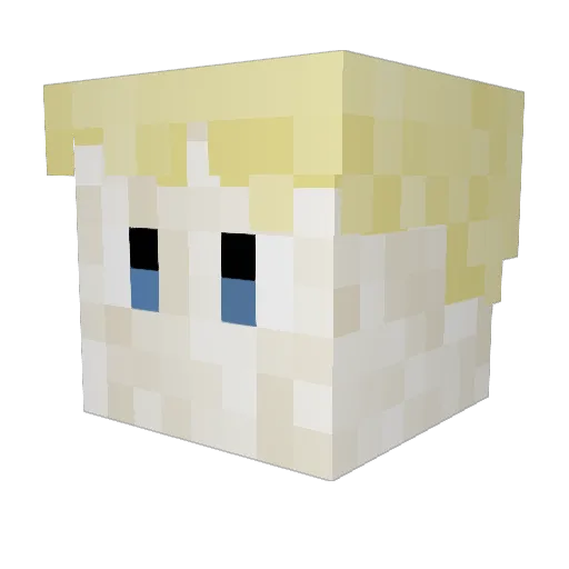 JAAKEEY Minecraft avatar head, 3D render