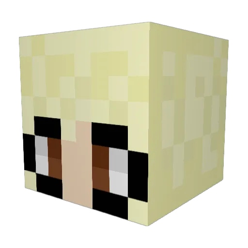 JAANInc Minecraft avatar head, 3D render
