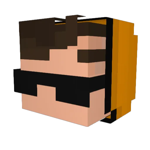 JAAOSURF Minecraft avatar head, 3D render