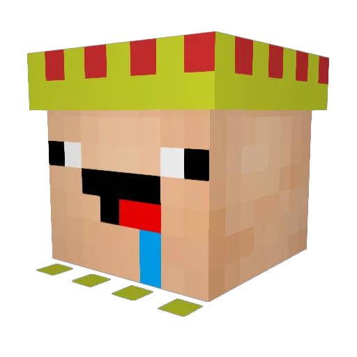 JABEIT Minecraft avatar head, 3D render