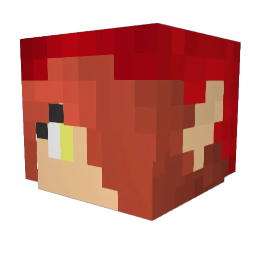 JAC1590 Minecraft avatar head, 3D render