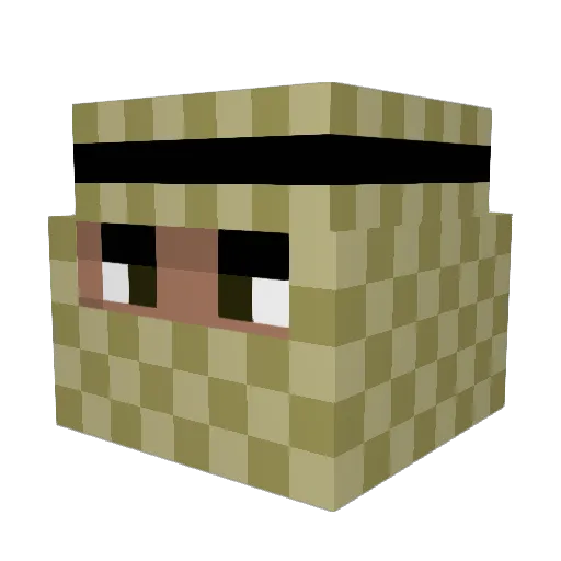 JACK6446 Minecraft avatar head, 3D render