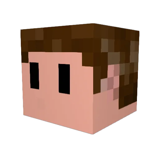 JACKBC7 Minecraft avatar head, 3D render