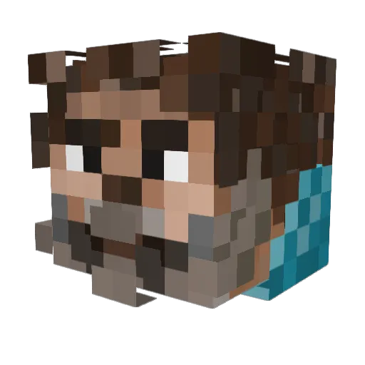 JACKM2233 Minecraft avatar head, 3D render