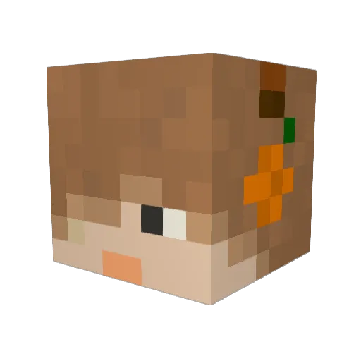 JACKorJAPAN Minecraft avatar head, 3D render