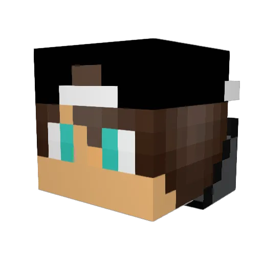 JACOB1Q0 Minecraft avatar head, 3D render