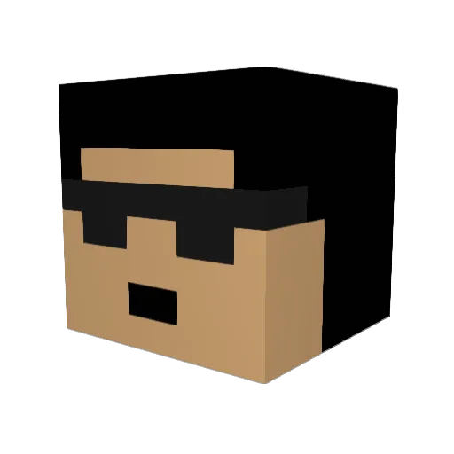 JAC_Gaming Minecraft avatar head, 3D render