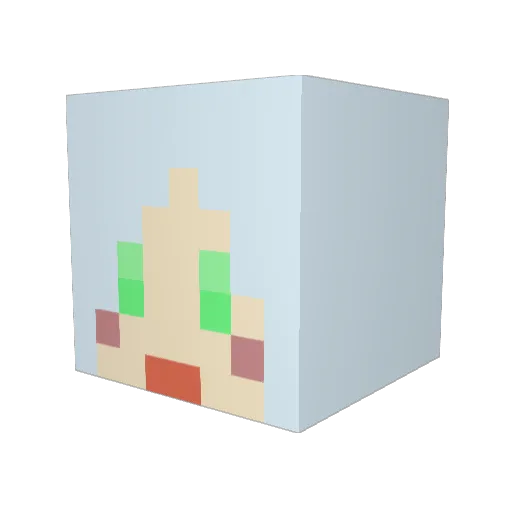JADE_0423 Minecraft avatar head, 3D render