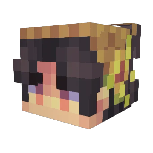 JAD_27 Minecraft avatar head, 3D render