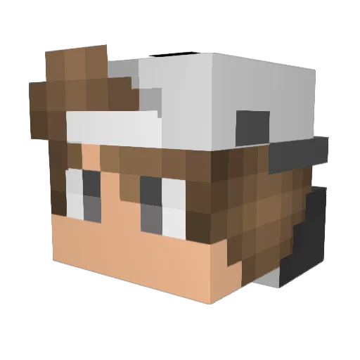 JAE6ER Minecraft avatar head, 3D render