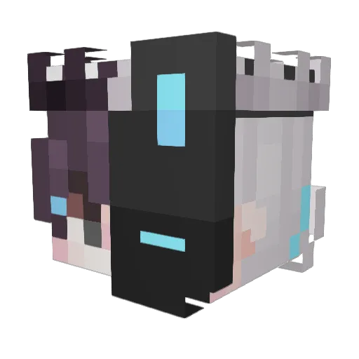 JAEGER_DARK Minecraft avatar head, 3D render