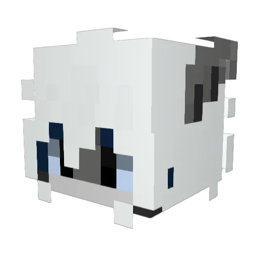 JAF1107 Minecraft avatar head, 3D render