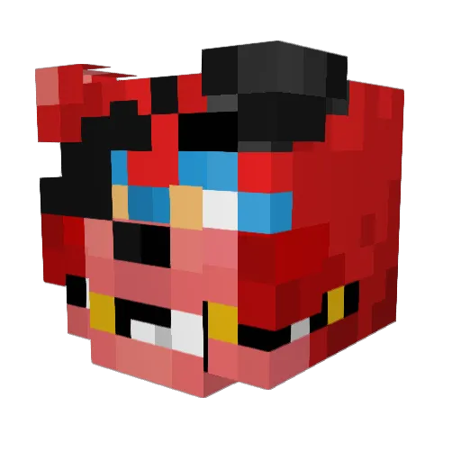 JAH100 Minecraft avatar head, 3D render