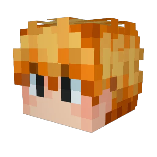 JAKC__ Minecraft avatar head, 3D render