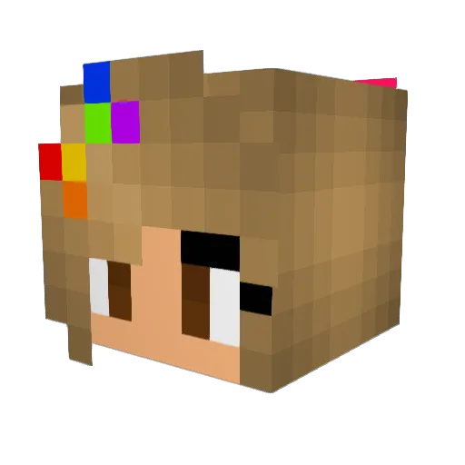 JAKING101235 Minecraft avatar head, 3D render