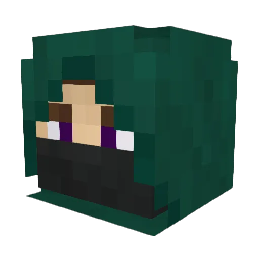 JAKY_10 Minecraft avatar head, 3D render