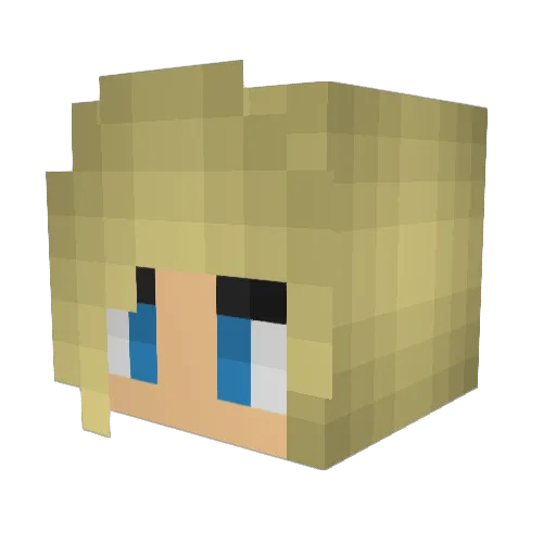 JALNIKKI Minecraft avatar head, 3D render
