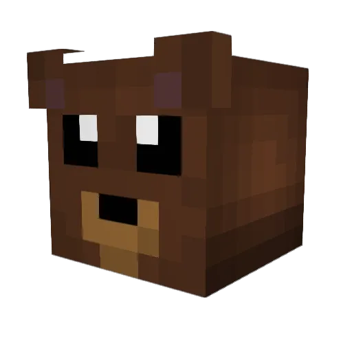 JAMES_00000 Minecraft avatar head, 3D render