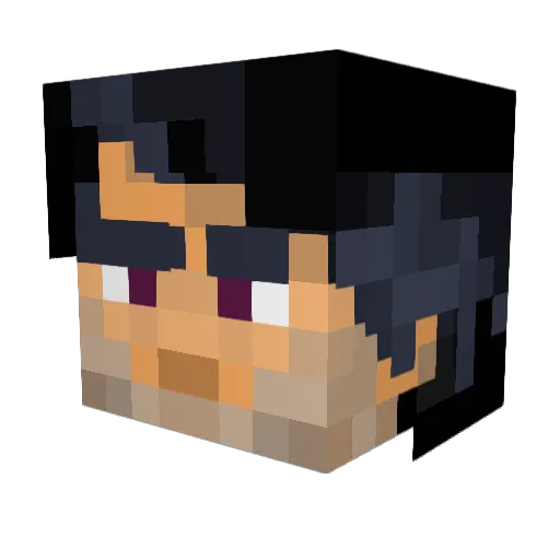 JAMEScartoons Minecraft avatar head, 3D render