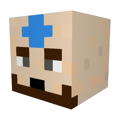 JAMP_11 Minecraft avatar head, 3D render