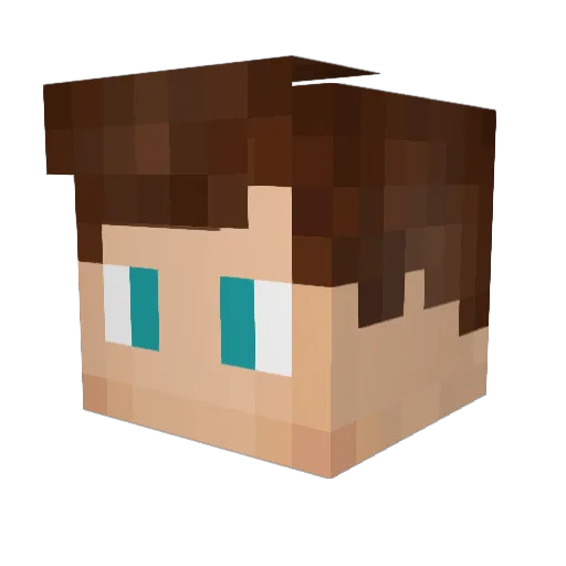 JAMnMC Minecraft avatar head, 3D render