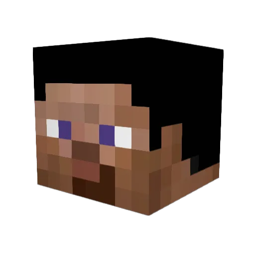 JAN2712 Minecraft avatar head, 3D render