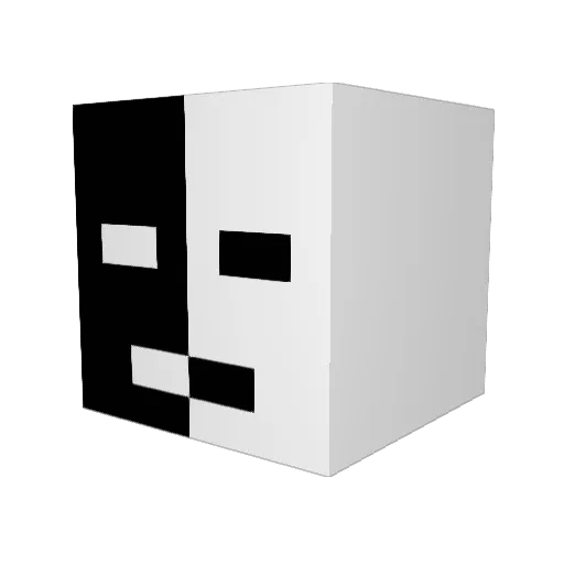 JANVS Minecraft avatar head, 3D render