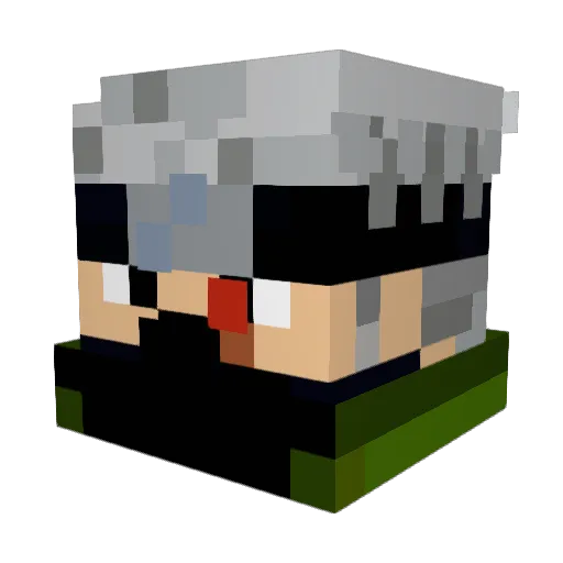 JAR3D_C Minecraft avatar head, 3D render