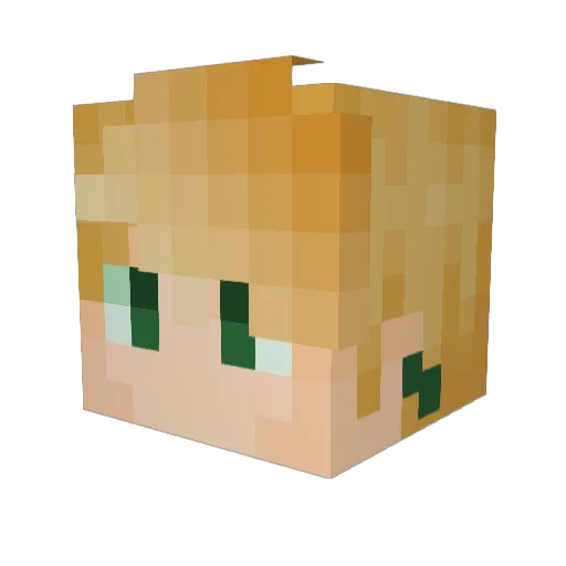 JAREN226 Minecraft avatar head, 3D render