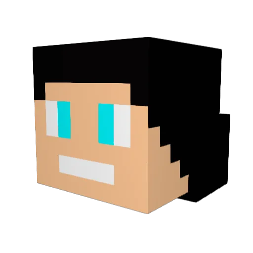 JAS600 Minecraft avatar head, 3D render