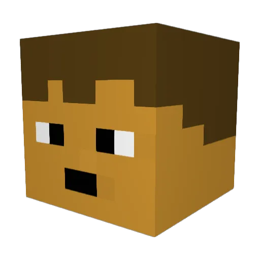 JASEMKB Minecraft avatar head, 3D render