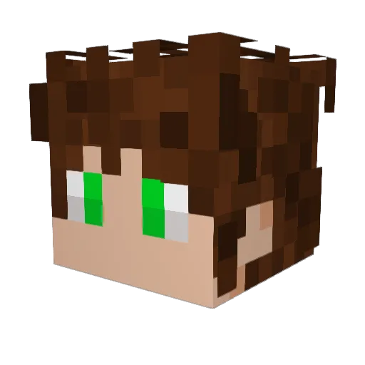 JASPERRAF Minecraft avatar head, 3D render
