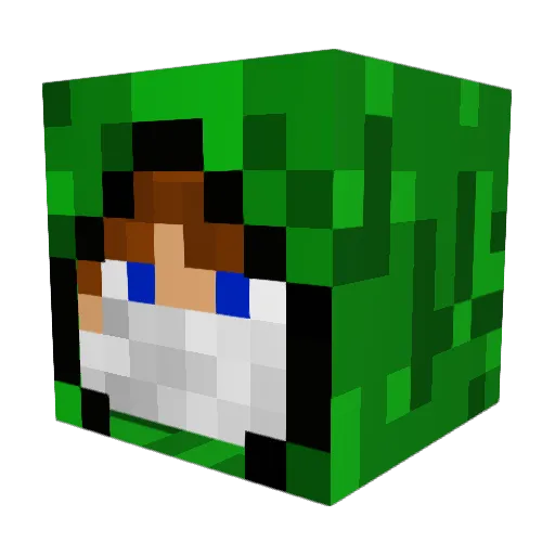 JAT3919 Minecraft avatar head, 3D render