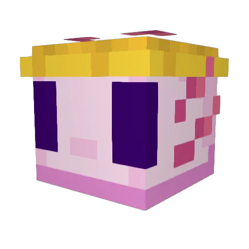 JAVA_VINTE Minecraft avatar head, 3D render