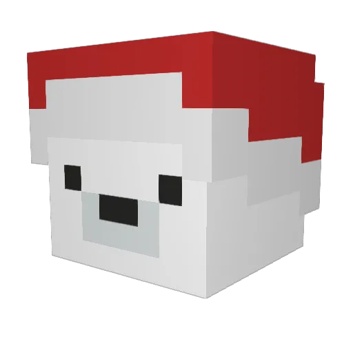JAVA_choco Minecraft avatar head, 3D render