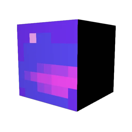 JAX69_ Minecraft avatar head, 3D render